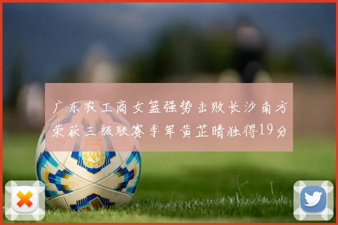 广东农工商女篮强势击败长沙南方荣获三级联赛季军黄芷晴独得19分助力胜利
